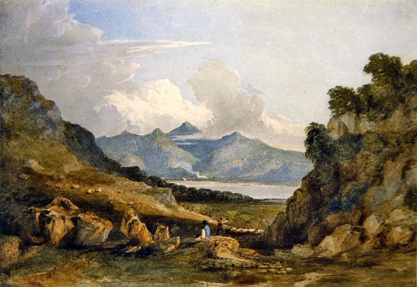 Snowdon (akvarell papíron) alkotó: David Cox