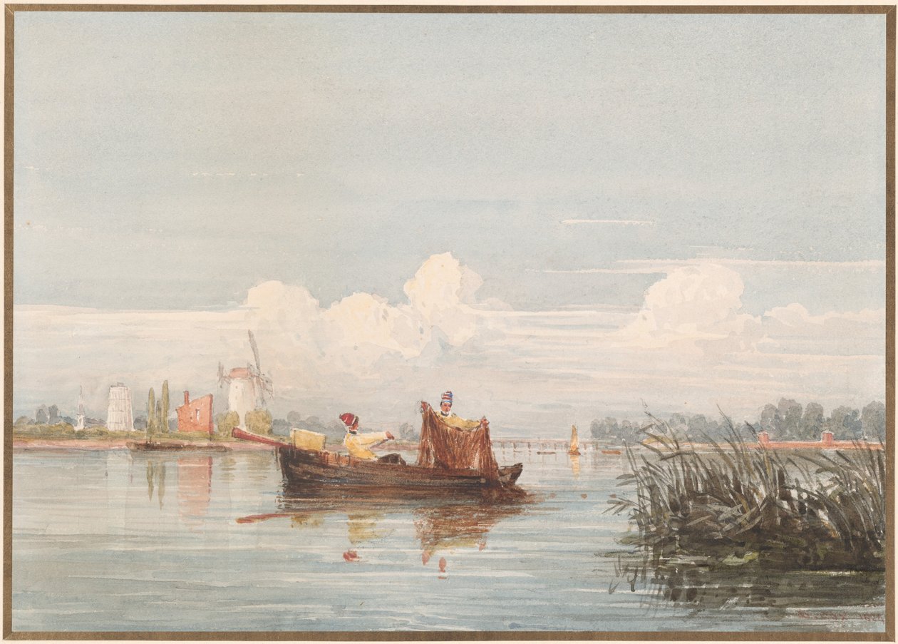 A Temze Battersea-ben alkotó: David Cox