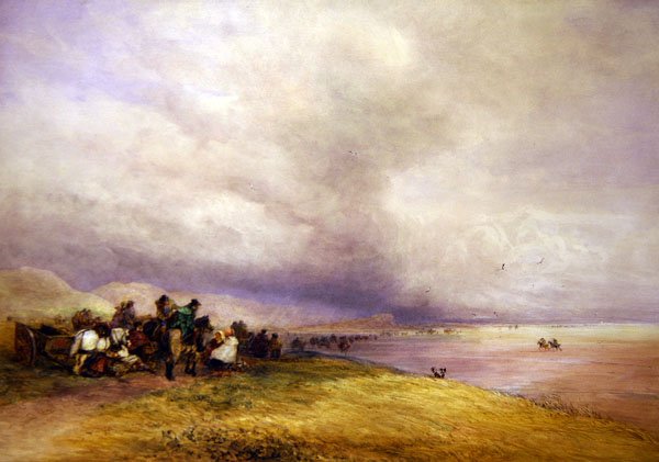 Ulverstone Sands (akvarell papíron) alkotó: David Cox