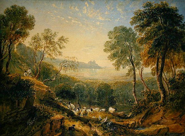 Kilátás a Harlech-kastélyra (akvarell papíron) alkotó: David Cox