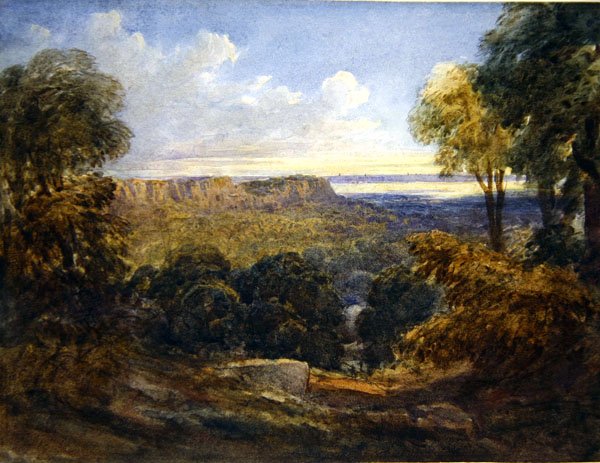 Kilátás a Bristol-csatornára, 1828 körül (akvarell, papír) alkotó: David Cox
