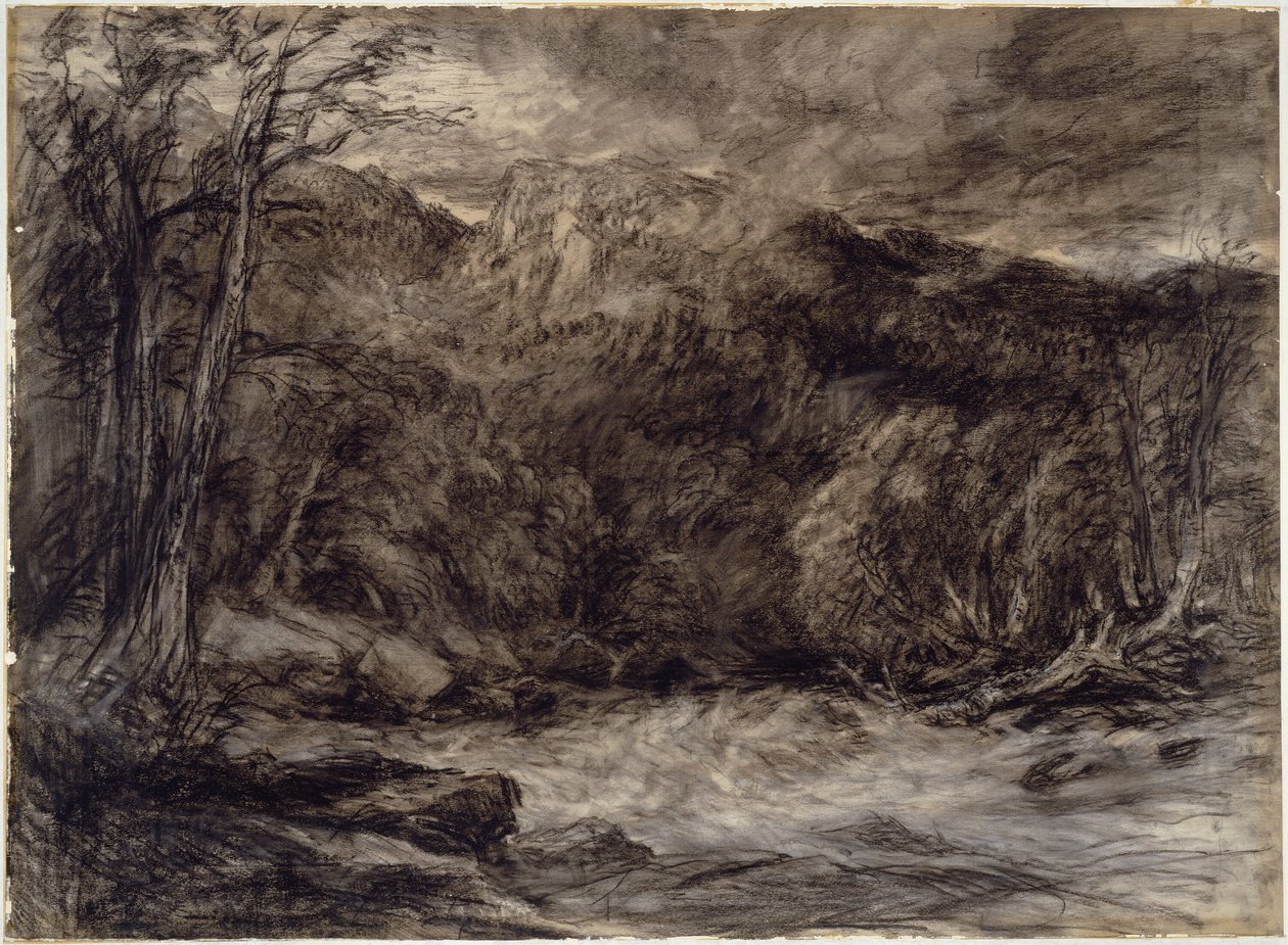 Egy hegyi áradat alkotó: David Cox the elder