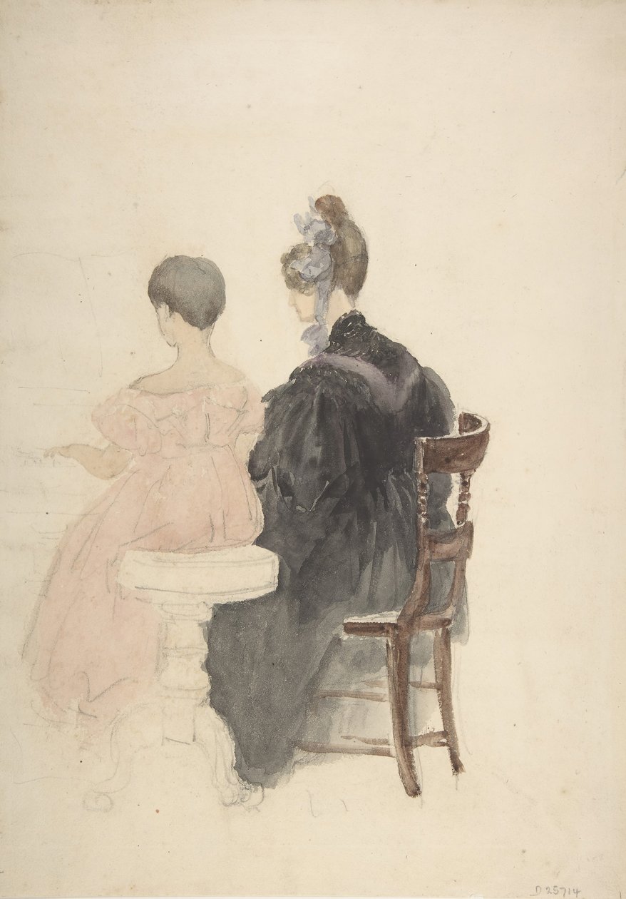 Zongoralecke, 1800-1859. alkotó: David Cox the elder