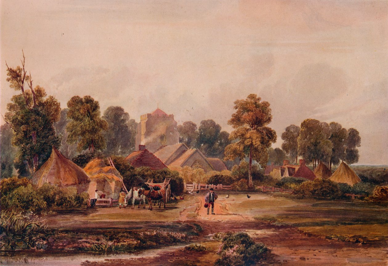 Egy worcestershire-i farm, 1848 alkotó: David Cox the elder