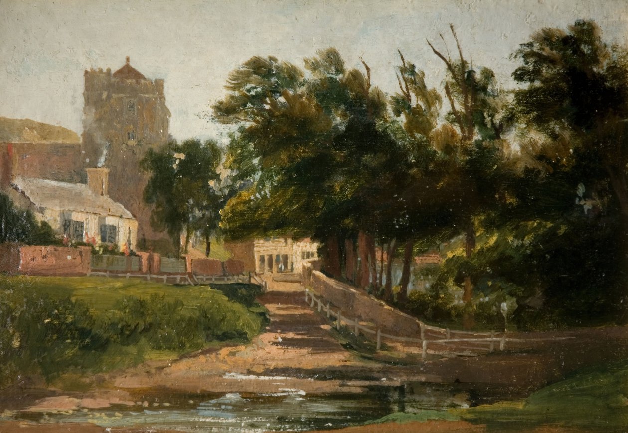 Mindenszentek temploma, Hastings, 1813. alkotó: David Cox the elder