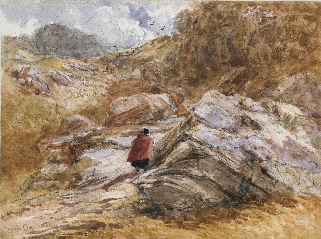 Bettws-y-Coed-i hegyhágó, 1851 alkotó: David Cox the elder