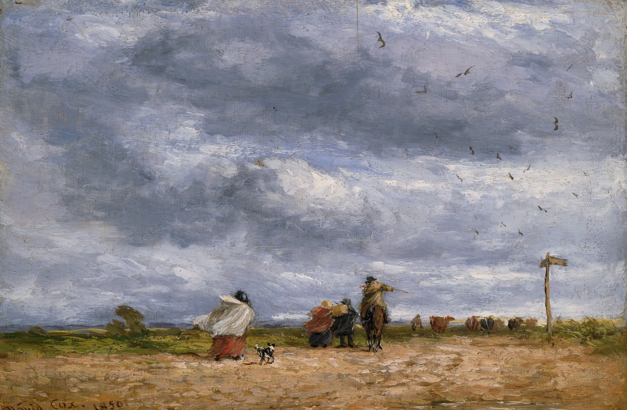 A keresztutak, 1850. alkotó: David Cox the elder