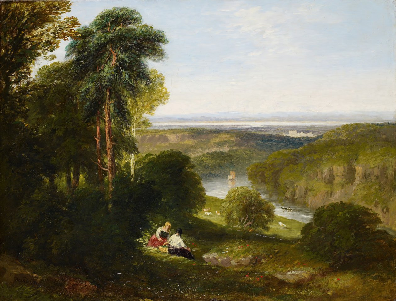 A Wyndcliffe, Wye folyó, 1842. alkotó: David Cox the elder