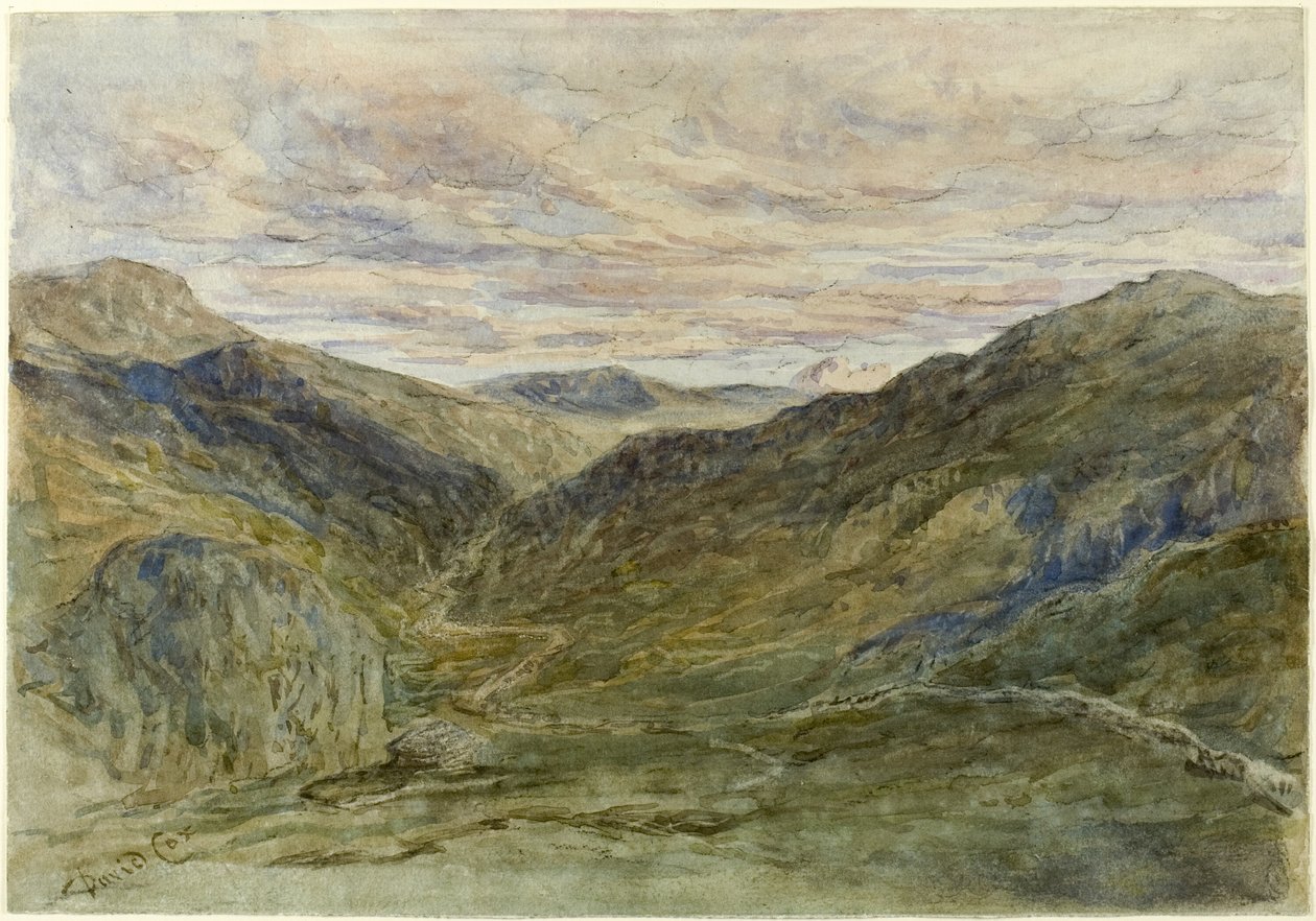 Nézet Walesben alkotó: David Cox the elder