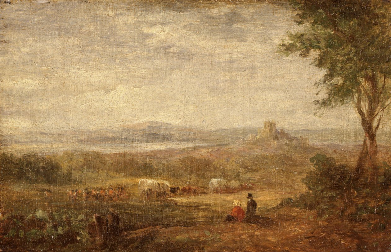 Kilátás Lancaster közelében, c1810. alkotó: David Cox the elder