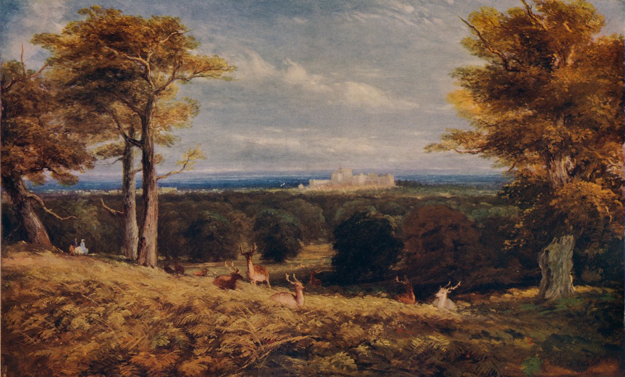 Windsori kastély a Great Parkból, 1846 alkotó: David Cox the elder
