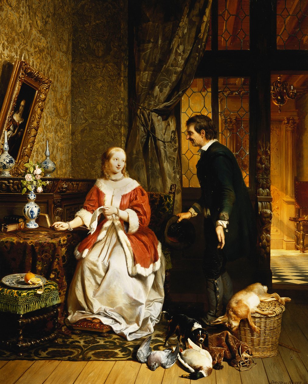 Vissza a piacról, 1846 alkotó: David Emil Joseph de Noter