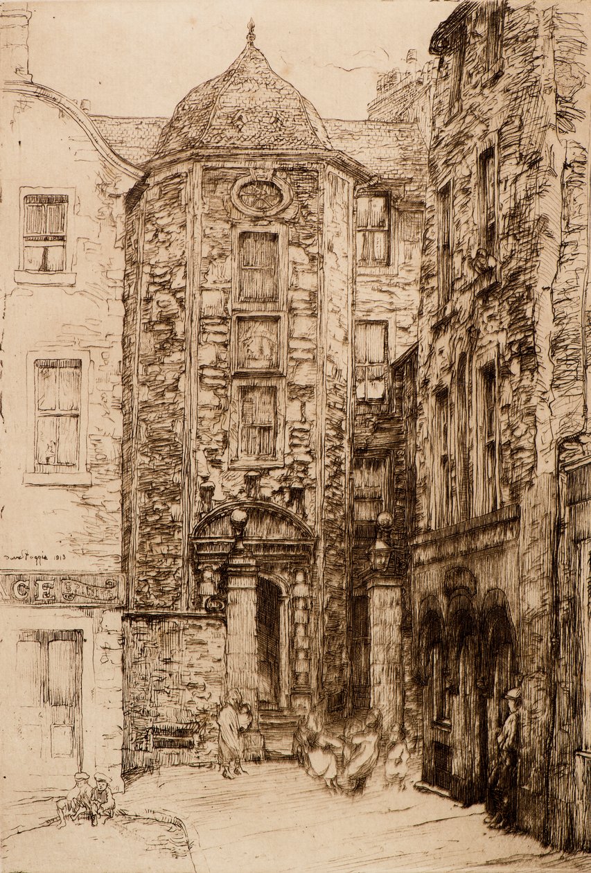 Strathmartine szállás, XX. század (rézkarc) alkotó: David Foggie