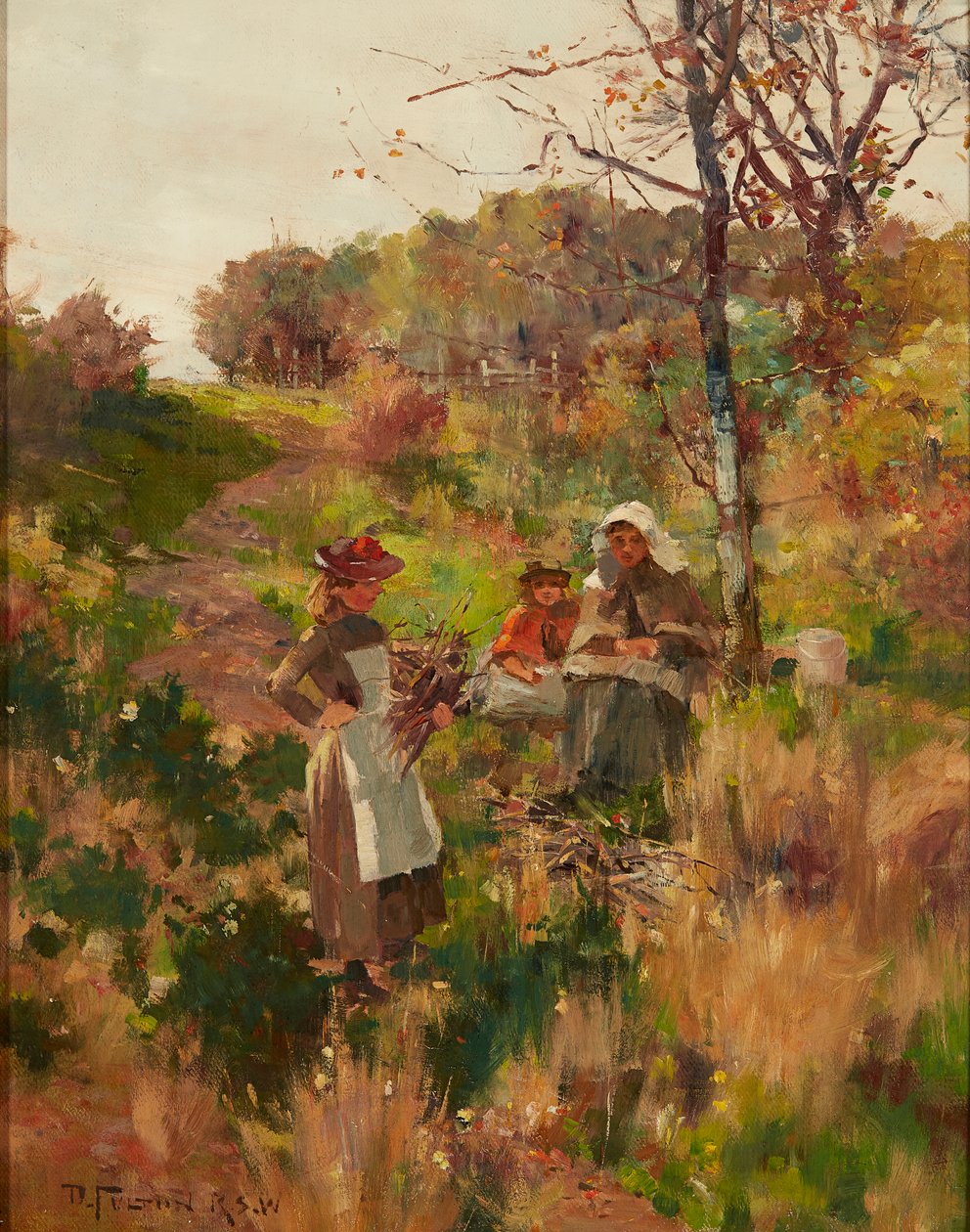 Tűzifa gyűjtése (olaj, vászon) alkotó: David Fulton