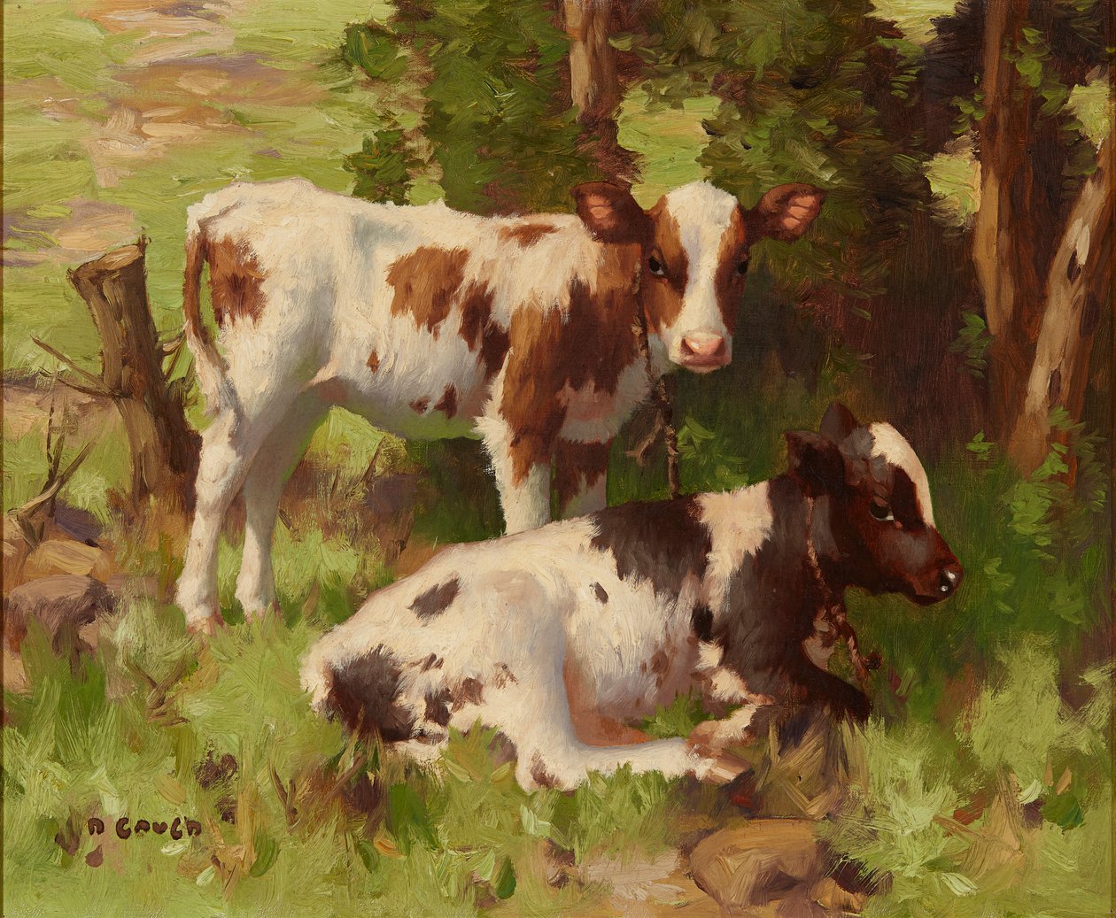 Borjak nyári tájban (olaj, vászon) alkotó: David Gauld