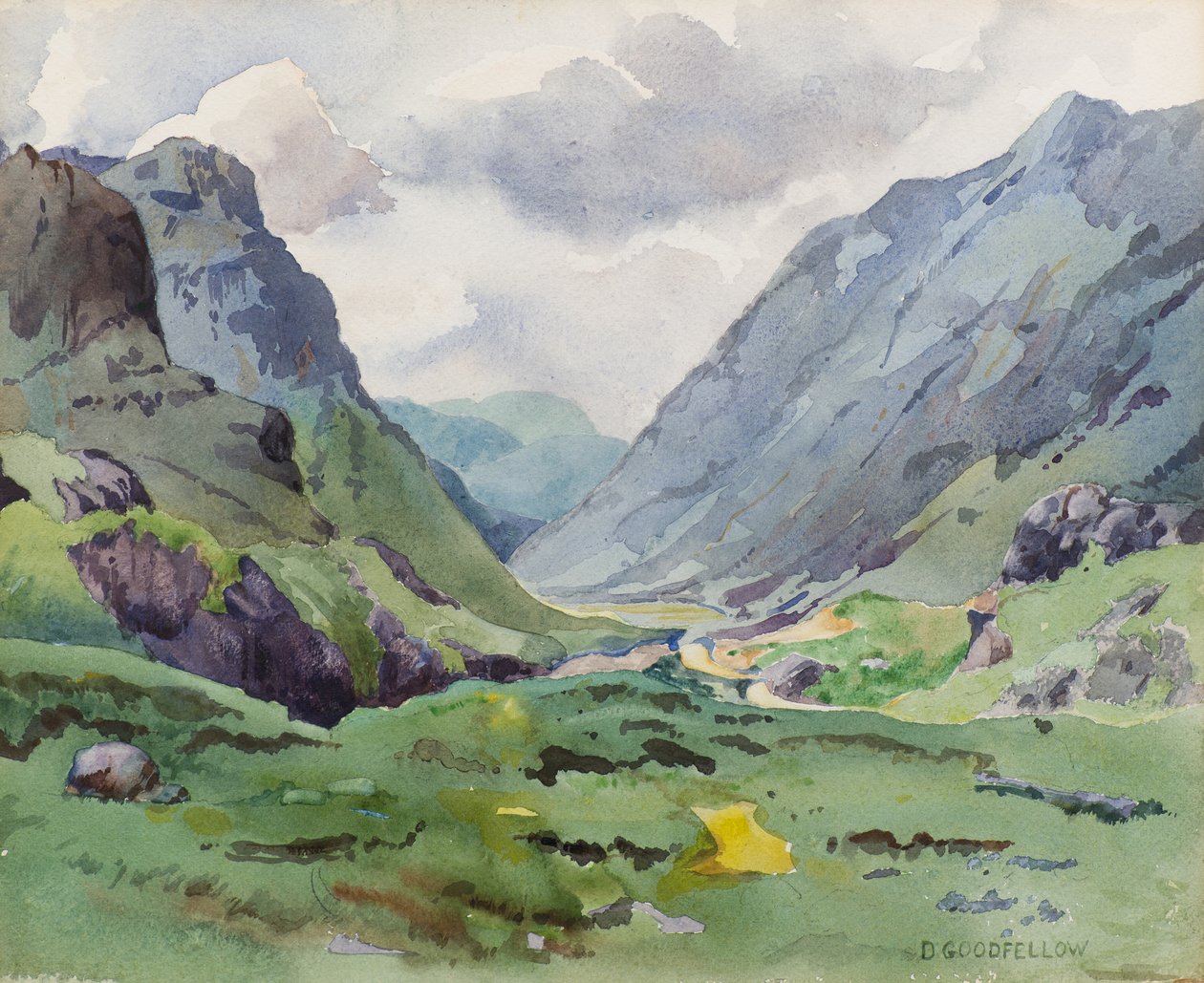 Glencoe, XX. század (akvarell) alkotó: David Goodfellow