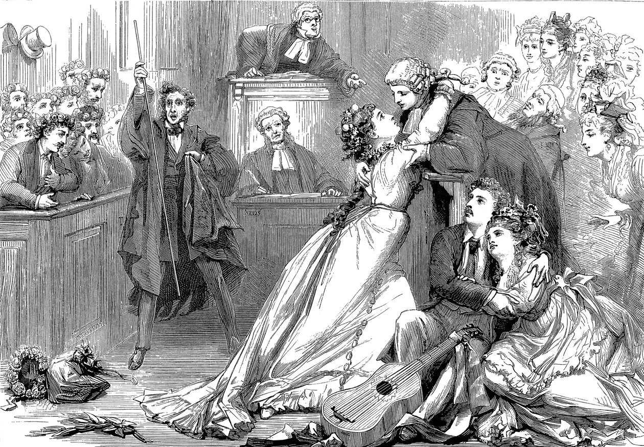 Jelenet az esküdtszéki tárgyalásból, 1875 alkotó: David Henry Friston