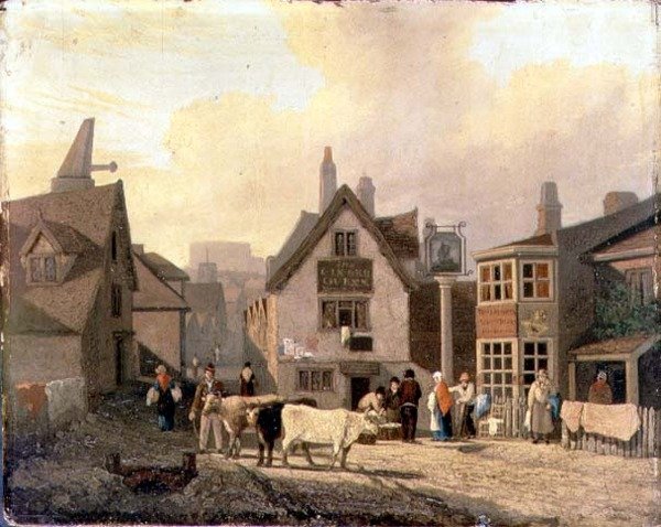 King Street Gates, Norwich (olaj, malomdeszka) alkotó: David Hodgson