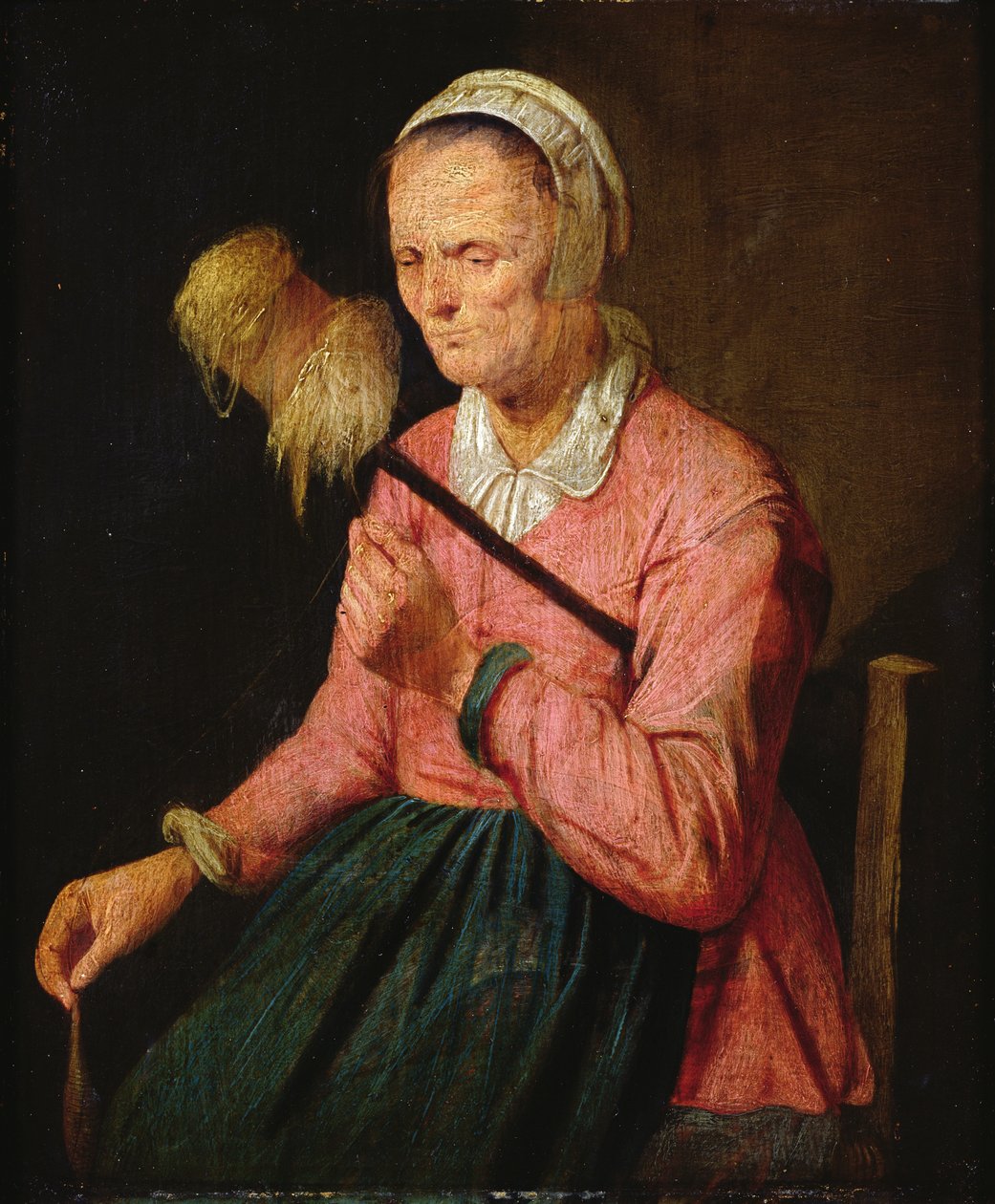Nő pálcikával alkotó: David III Ryckaert
