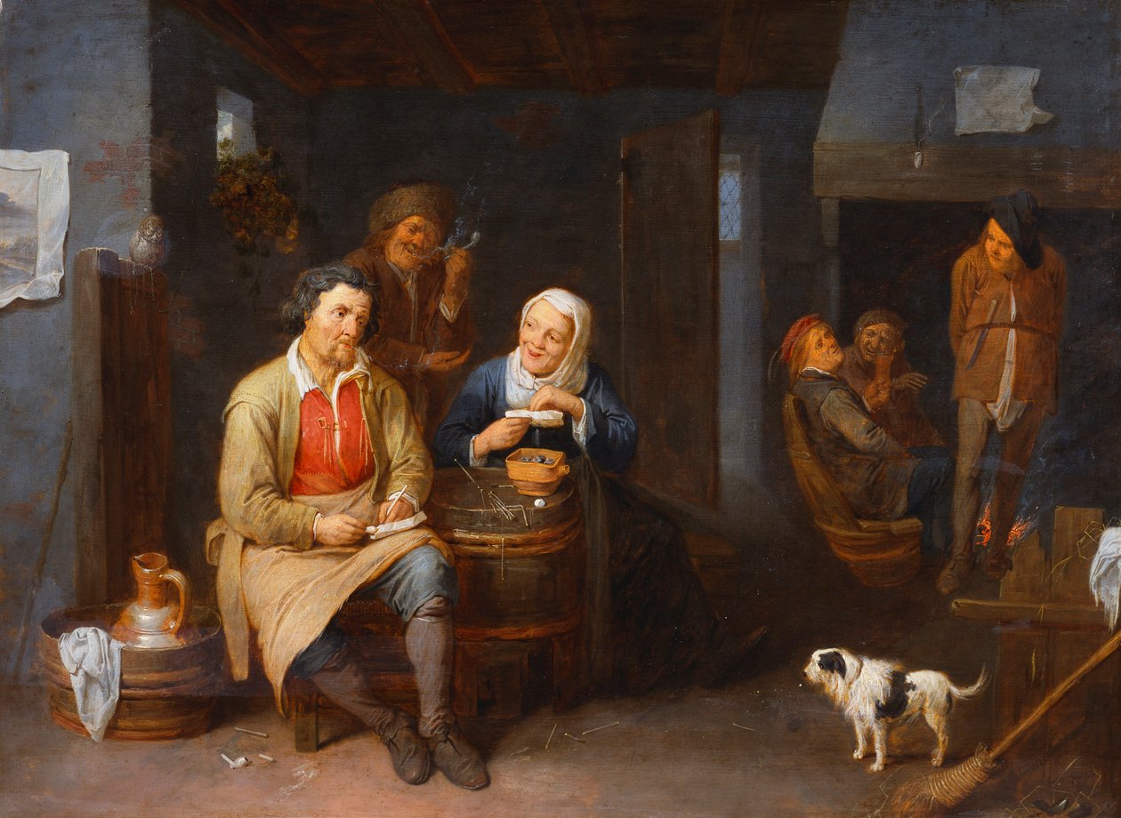 Dohányzó parasztok fogadója, 1647 alkotó: David III Ryckaert
