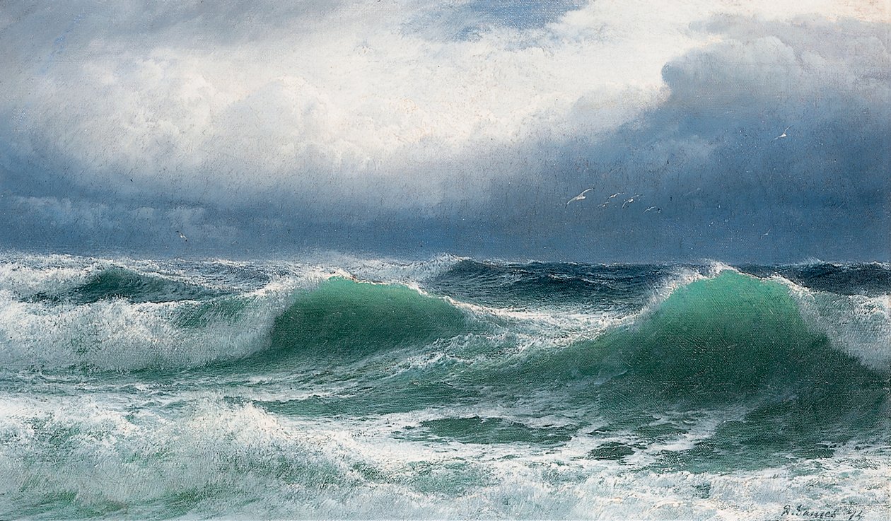 Viharos tenger áttetsző megszakítókkal, 1894 alkotó: David James