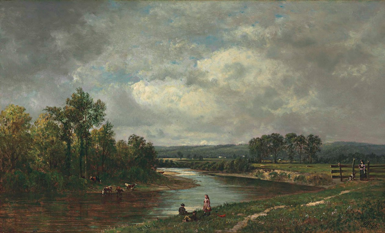 A Connecticut folyó South Lancaster-nél, New Hampshire-ben alkotó: David Johnson