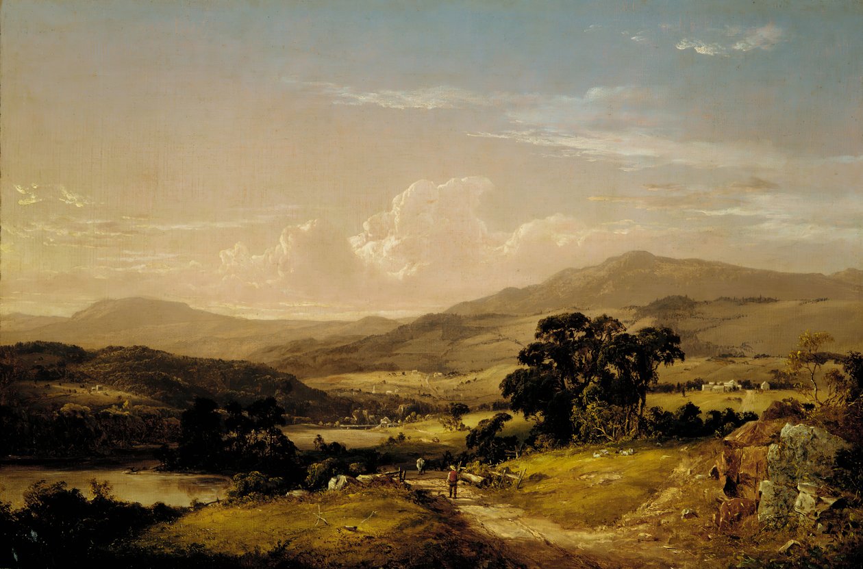 Squam Lake közelében, New Hampshire államban, 1856. alkotó: David Johnson