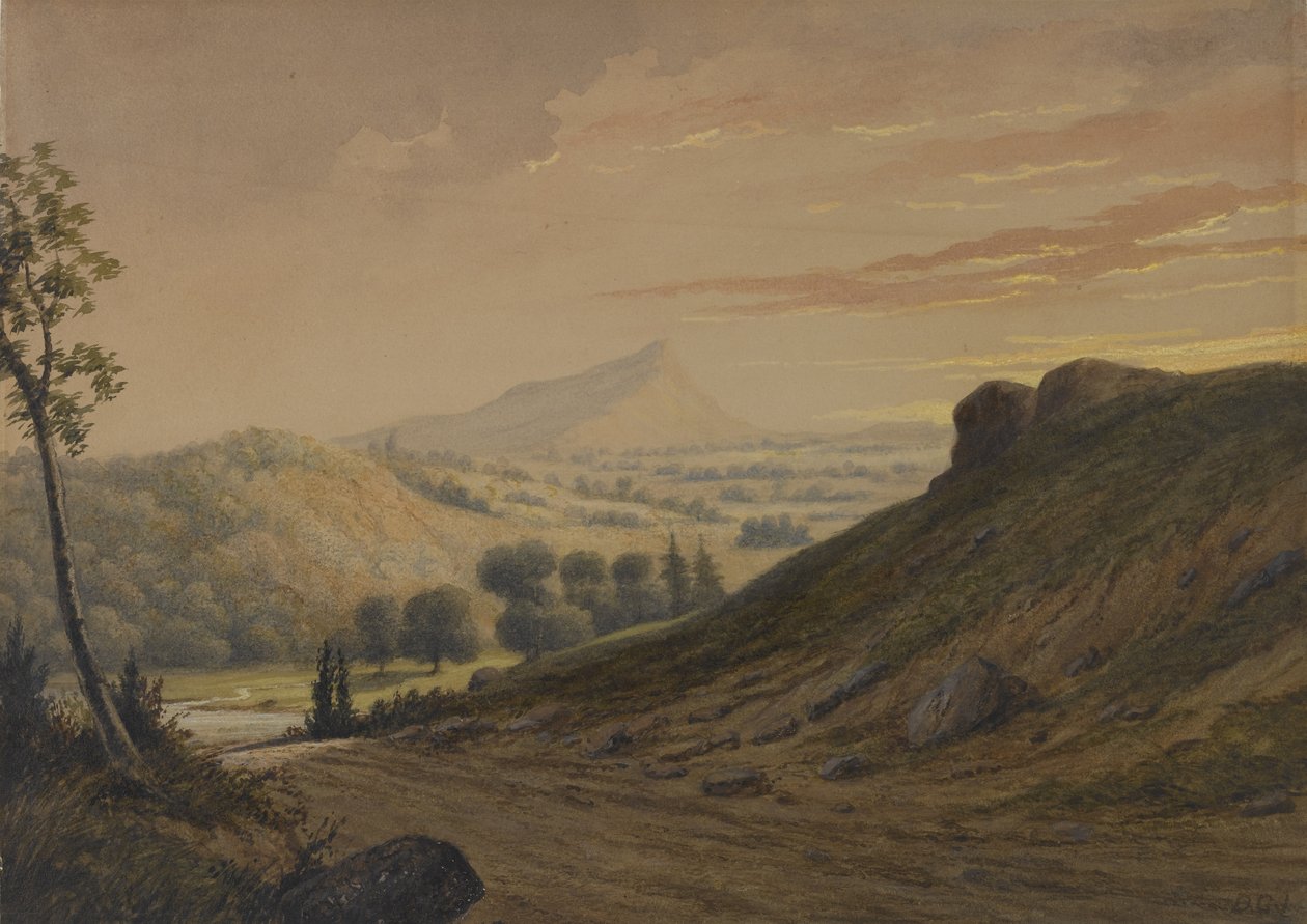 New England Scenery, 1850 körül (wc papíron) alkotó: David Johnson