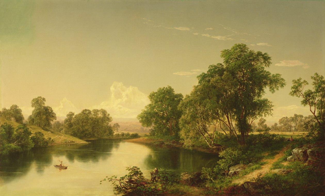 Az Esopus Creek-en, Ulster megye, NY, 1859 alkotó: David Johnson