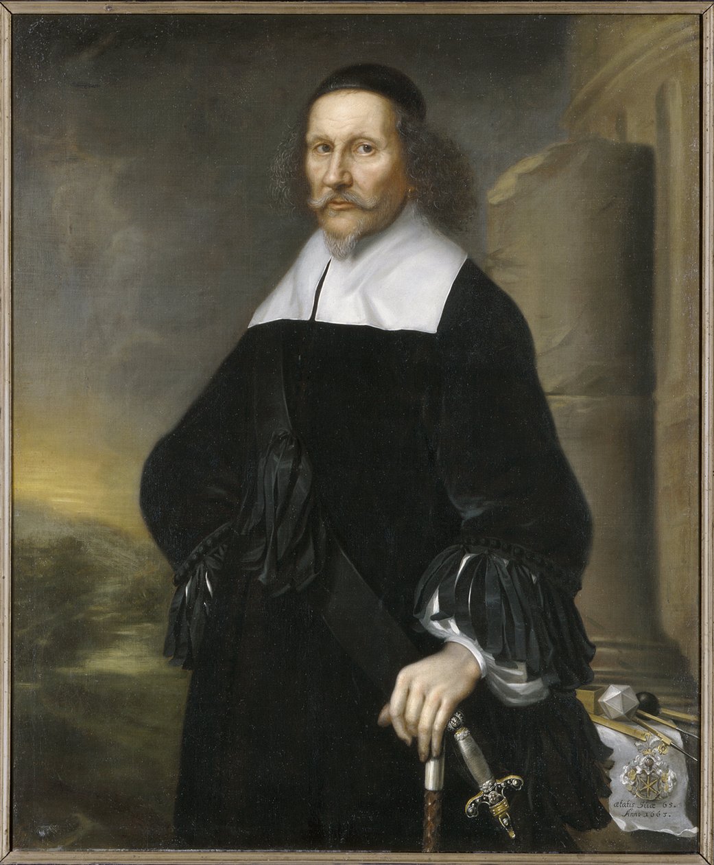 Georg Stiernhielm, poete et linguiste suedois – Georg Stiernhielm (1598-1672) portréja, készítette: Ehrenstrahl, David Kloecker (1629-1698). Olajfestmény alkotó: David Klöcker Ehrenstrahl