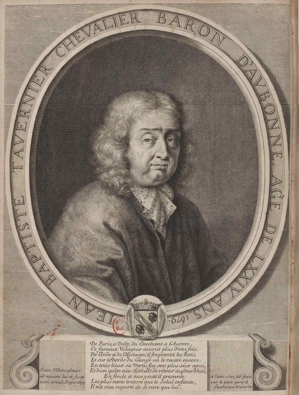 Jean-Baptiste Tavernier (1605-1689) portréja alkotó: David Klöcker Ehrenstrahl