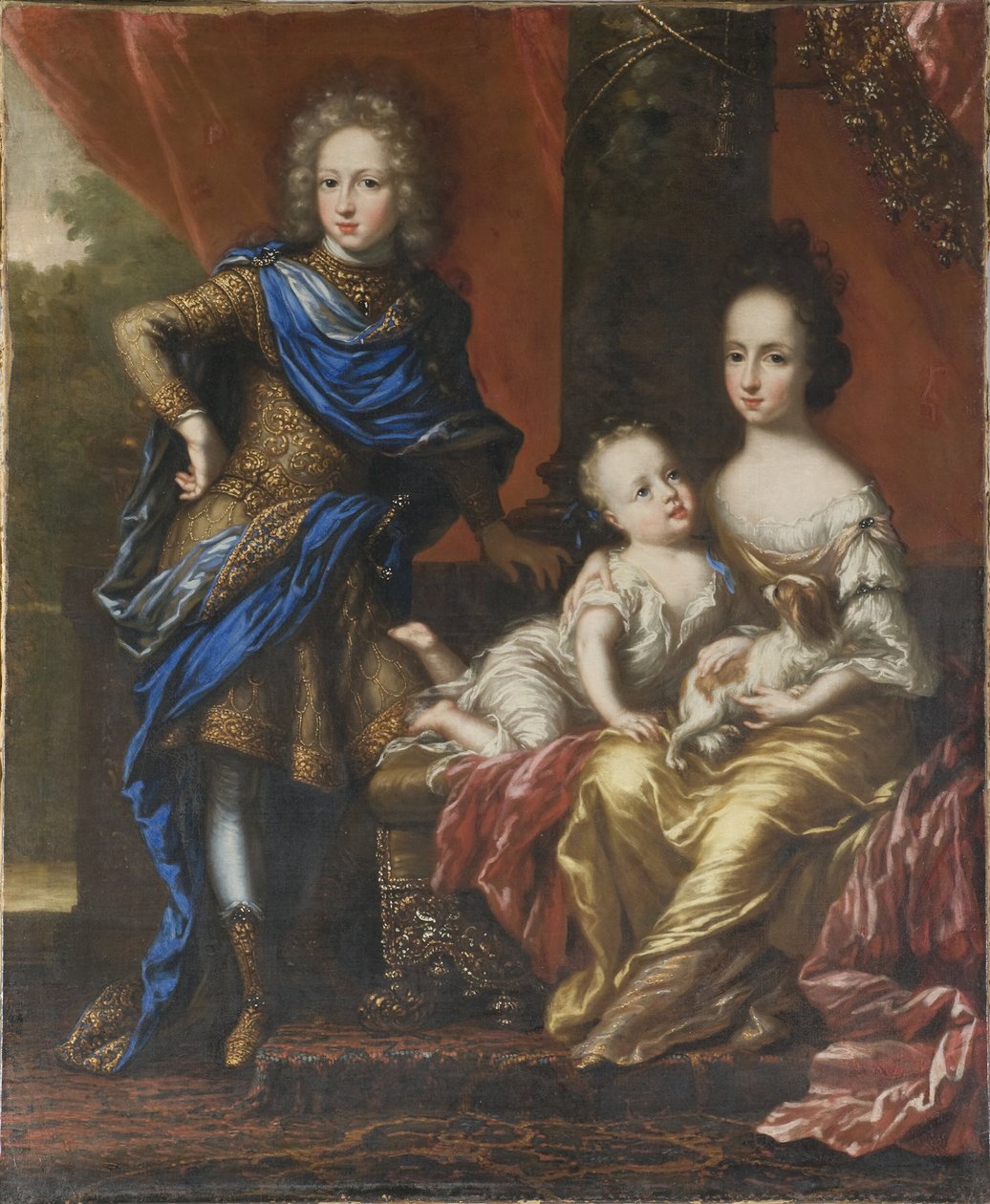XII. Károly, 1682-1718, Svédország királya, nővérei Hedvig Sofia, 1681-1708, svéd hercegnő, Holstein-Gottorp hercegnéje, valamint Ifjabb Ulrika Eleonora, 1688-1741, Svédország királynője alkotó: David Klöcker Ehrenstrahl