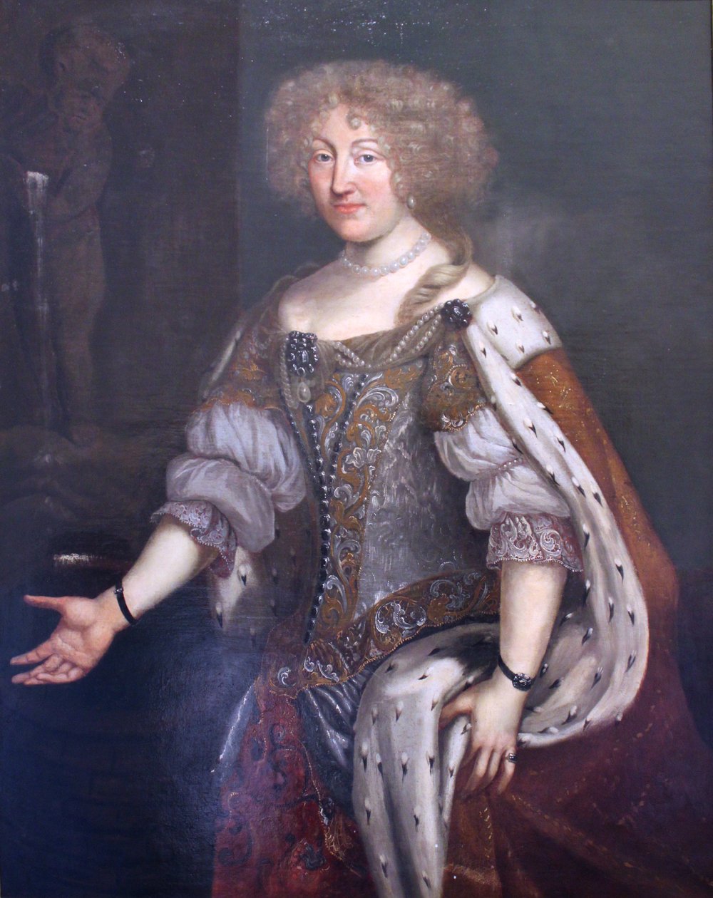 Német: Magdalena Sibylla von Württemberg hercegnő gálaruhában Württembergi Magdalena Sibylla hercegnő gálaruhában alkotó: David Klöcker Ehrenstrahl