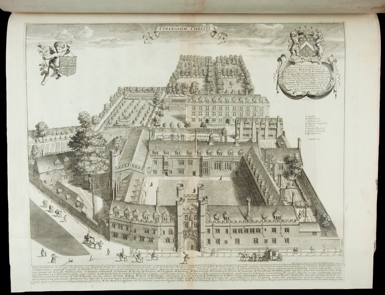 „Collegium Christi”, Cambridge Christ’s College képe, 1690 alkotó: David Loggan