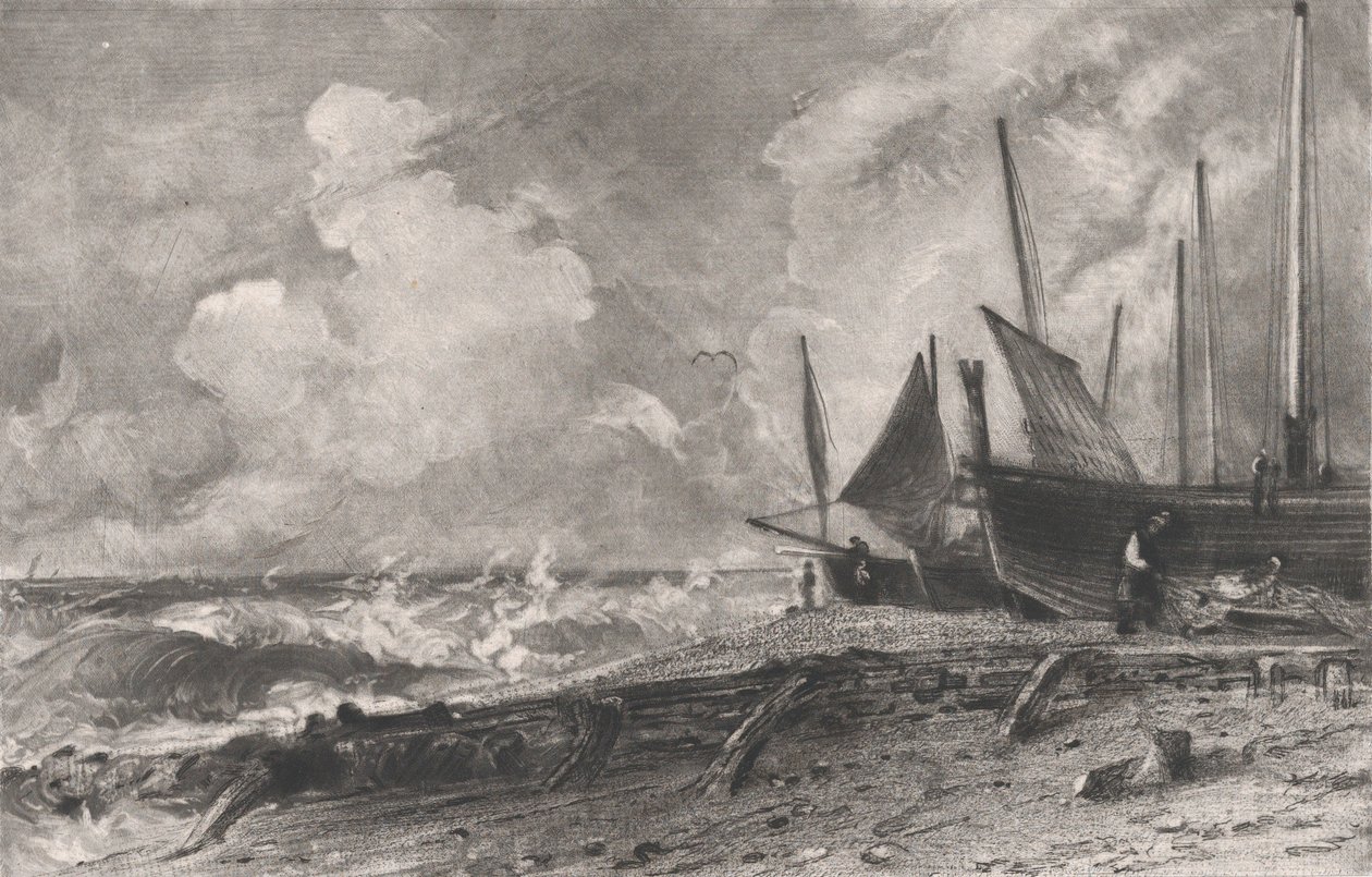 Tengerpart, 1830. alkotó: David Lucas