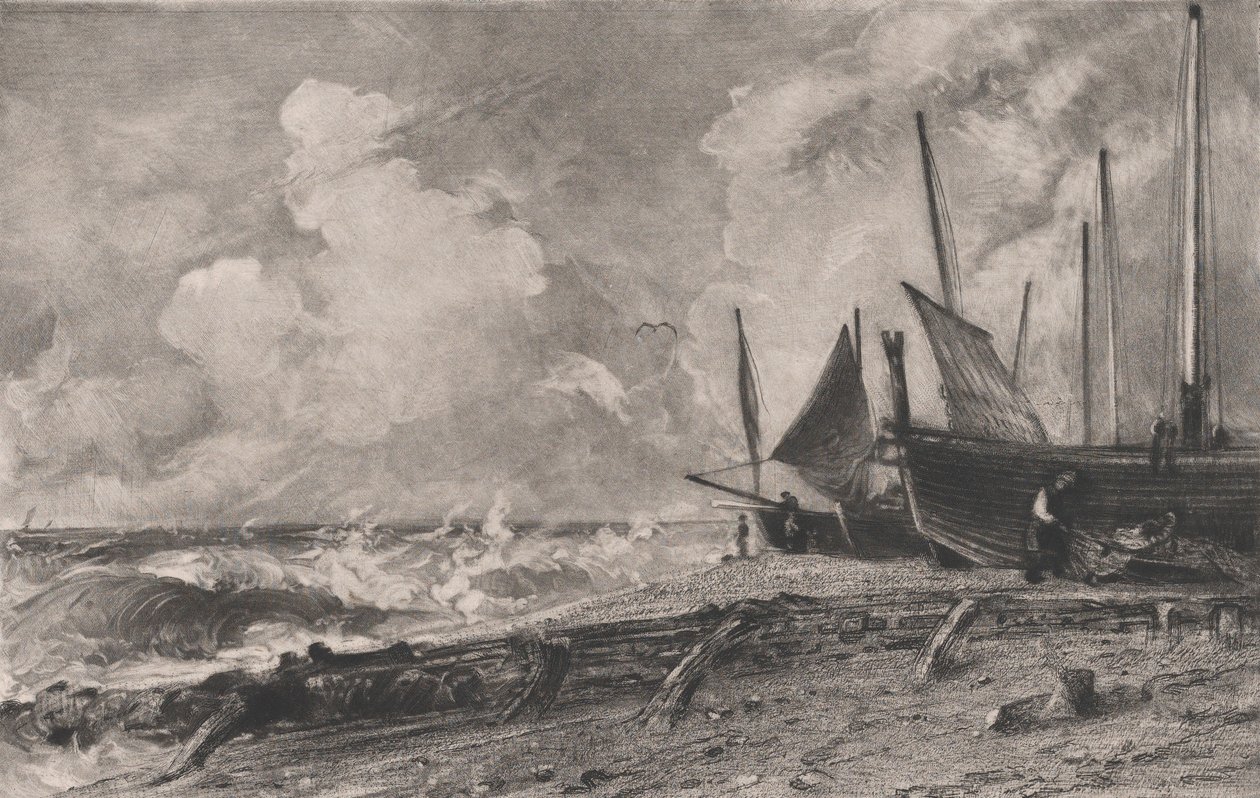 Tengerpart, 1830. alkotó: David Lucas