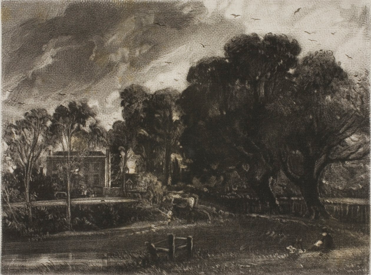 Előlap Mr. Constable Angol tájkép, East Bergholt, Suffolk című művéhez. alkotó: David Lucas