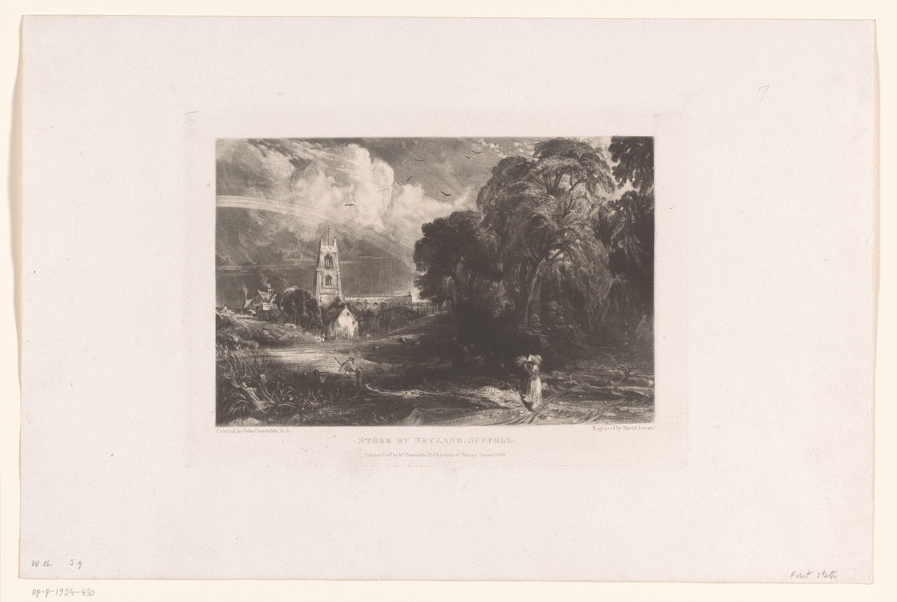 Stoke-by-Nayland kilátása Stoke by Nayland, Suffolk (cím az objektumon) alkotó: David Lucas
