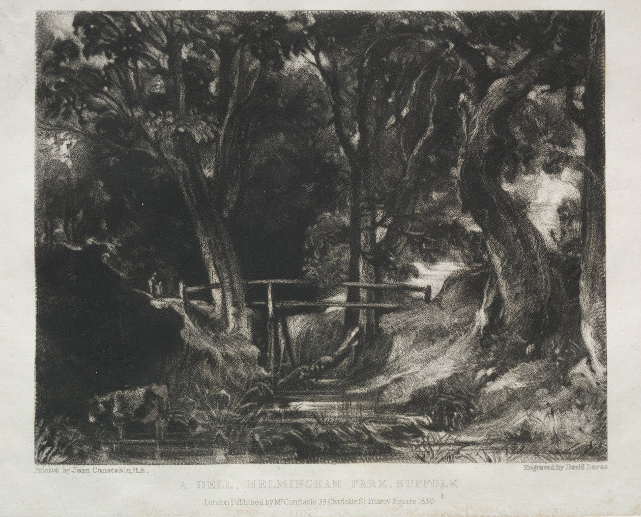 Különféle tájtárgyak, képekből jellemző angol tájképek..., 1830. alkotó: David Lucas