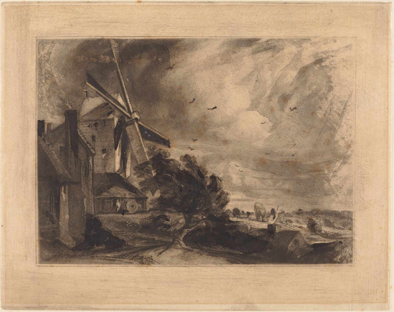 Egy malom alkotó: David Lucas after John Constable
