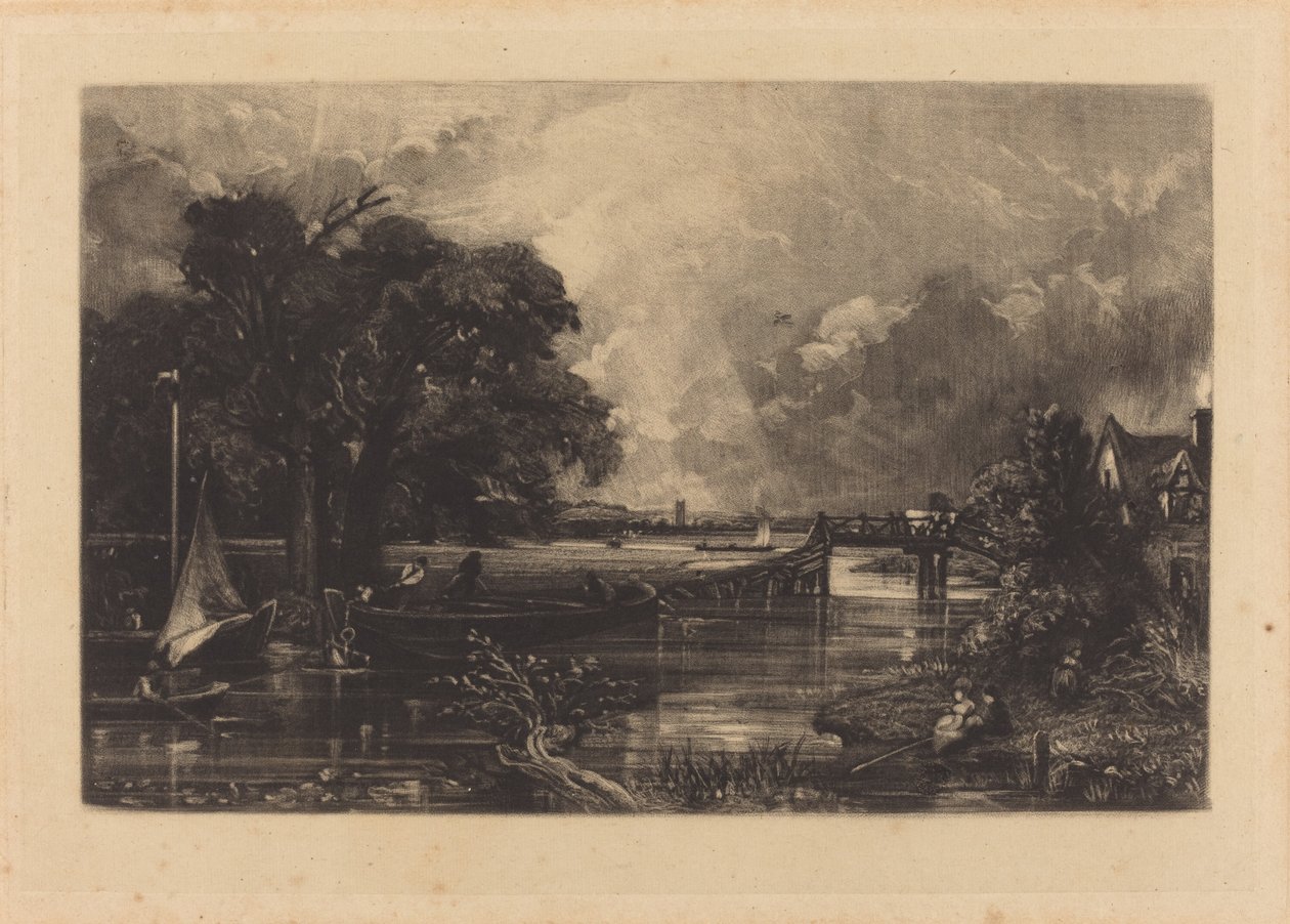 Stour folyó alkotó: David Lucas after John Constable