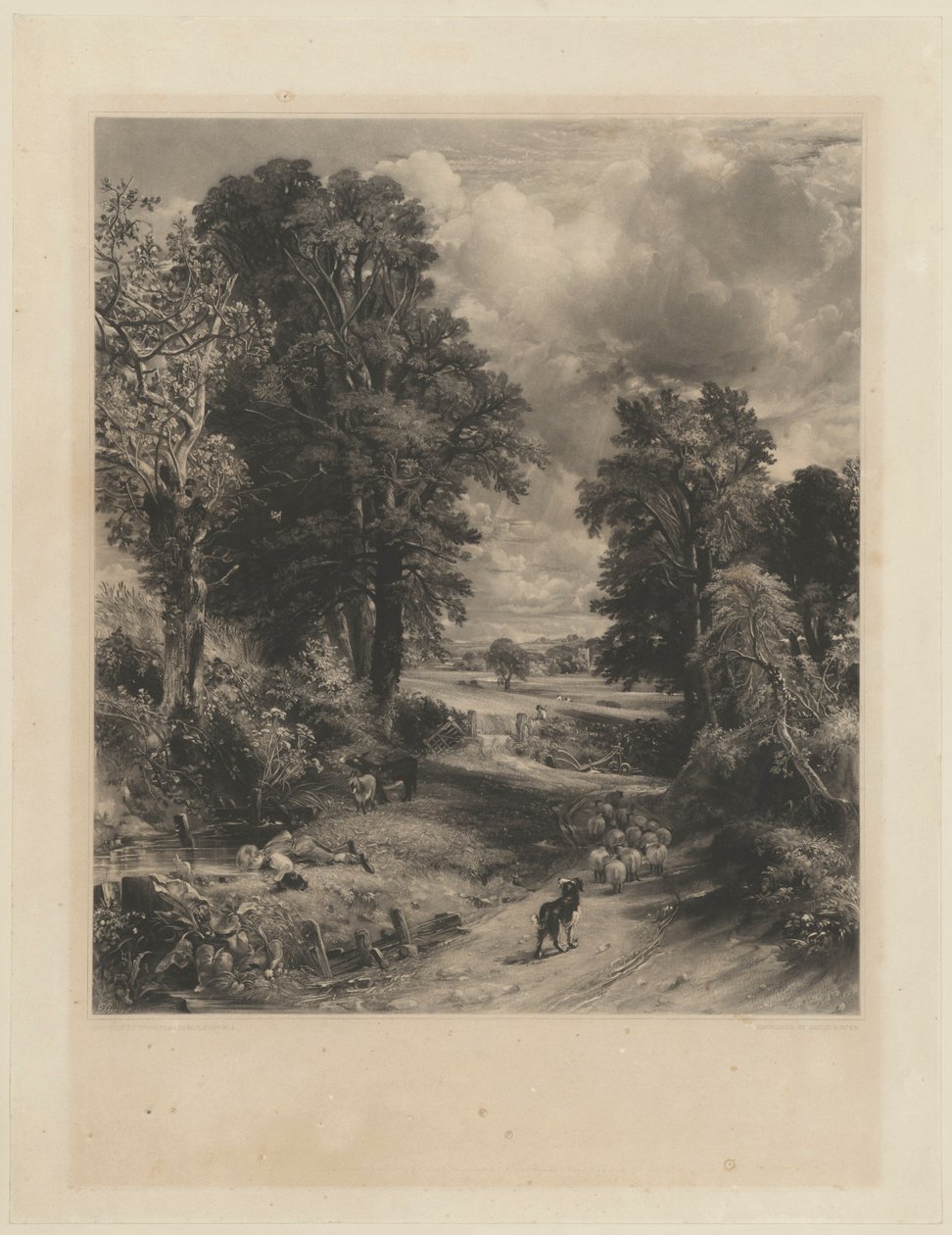 A kukoricatábla alkotó: David Lucas after John Constable