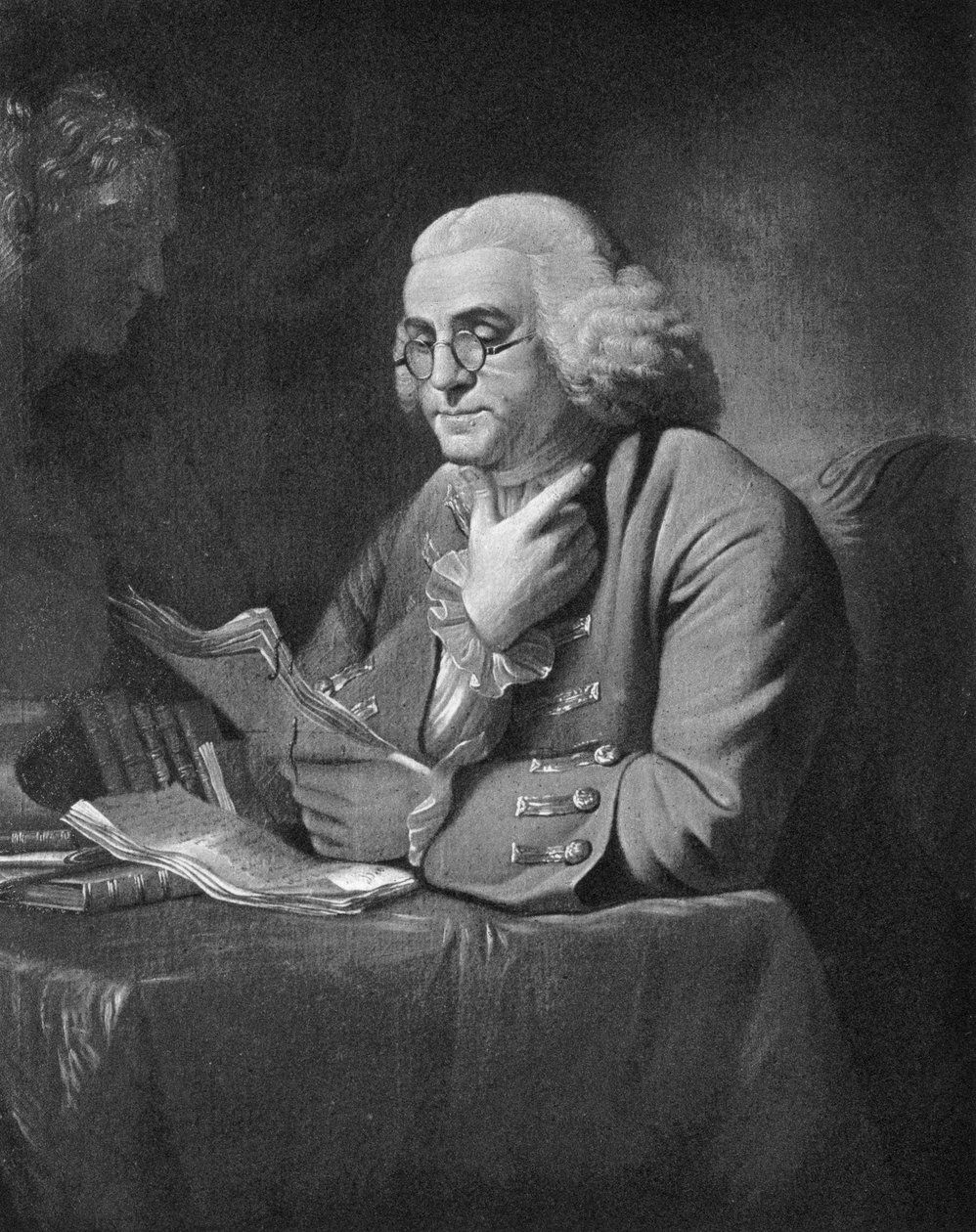 Benjamin Franklin, 1766 alkotó: David Martin