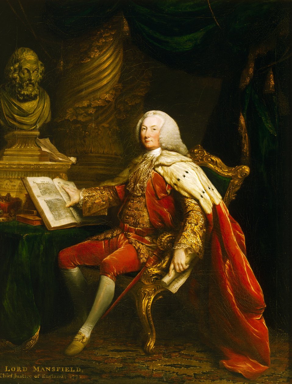 William Murray, Mansfield 1. grófjának portréja, 1770 alkotó: David Martin
