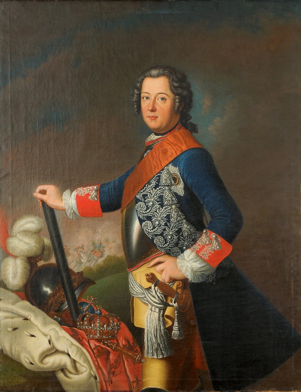 II. FREDERIK (1712-1786) portréja, akit Nagy Frigyes porosz királyként ismernek alkotó: David Matthieu