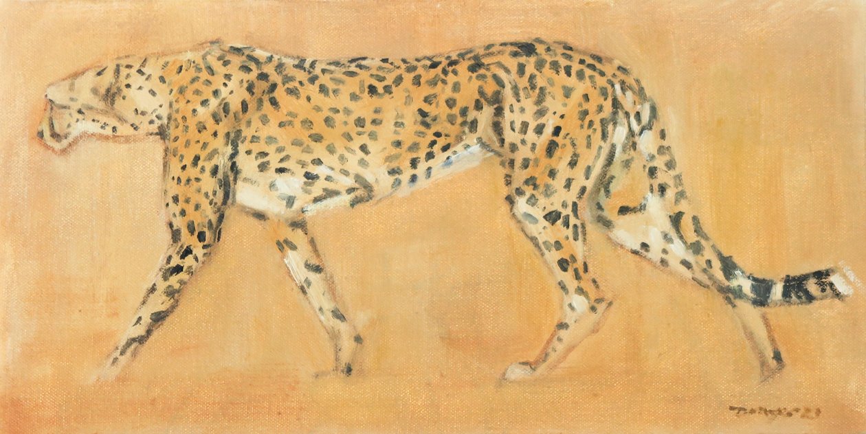 Cheetah Stalking, 2021 (olaj, vászon) alkotó: David Mayer