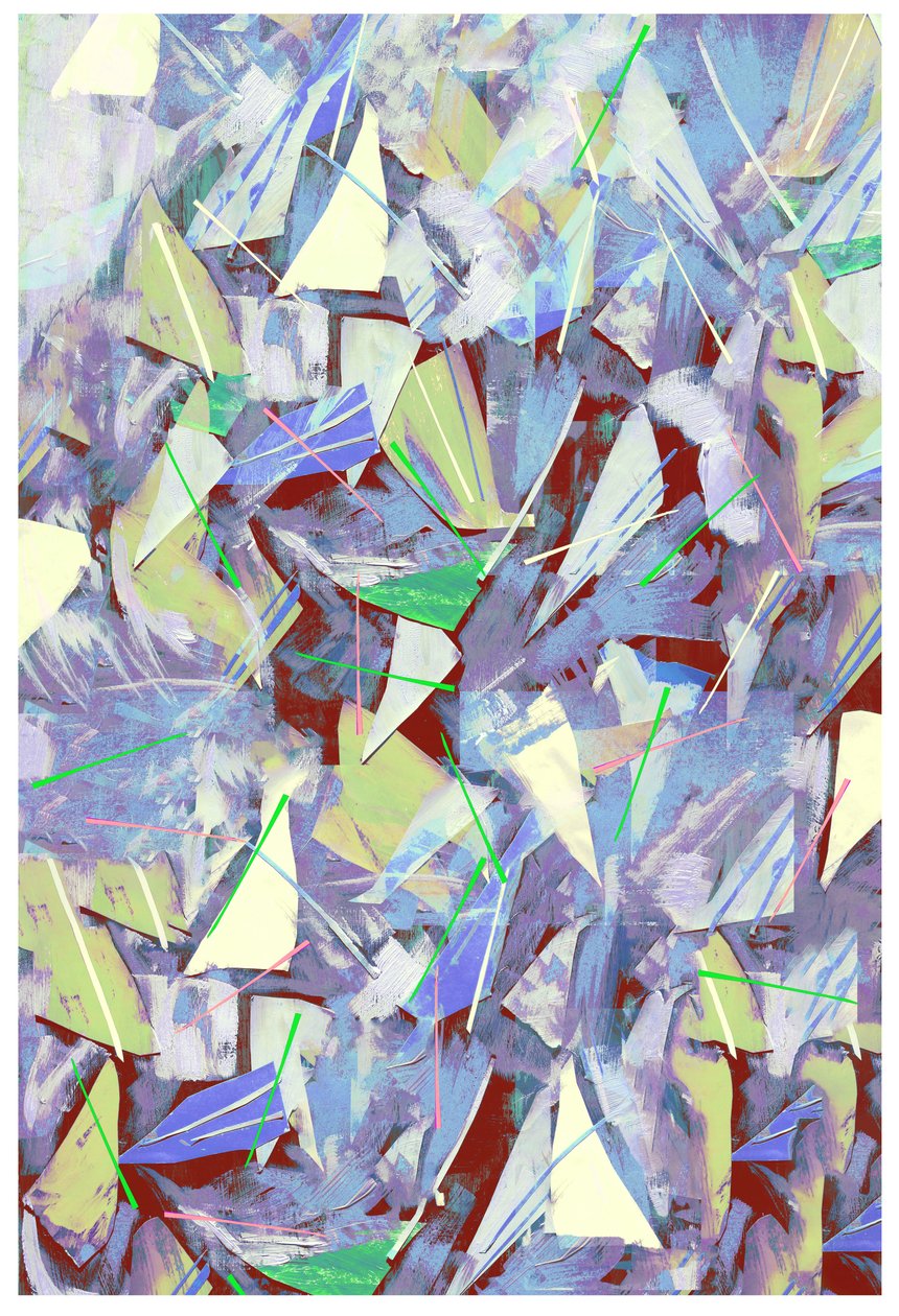 Shards, Splinters and Pine Needles; 2017, Mixed Media on Wood Panel) alkotó: David McConochie