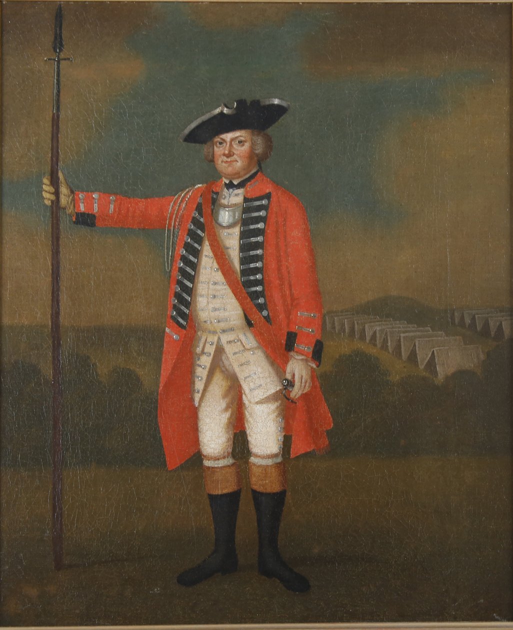 Egy brit gyalogsági tiszt portréja, 1740-50 körül alkotó: David Morier