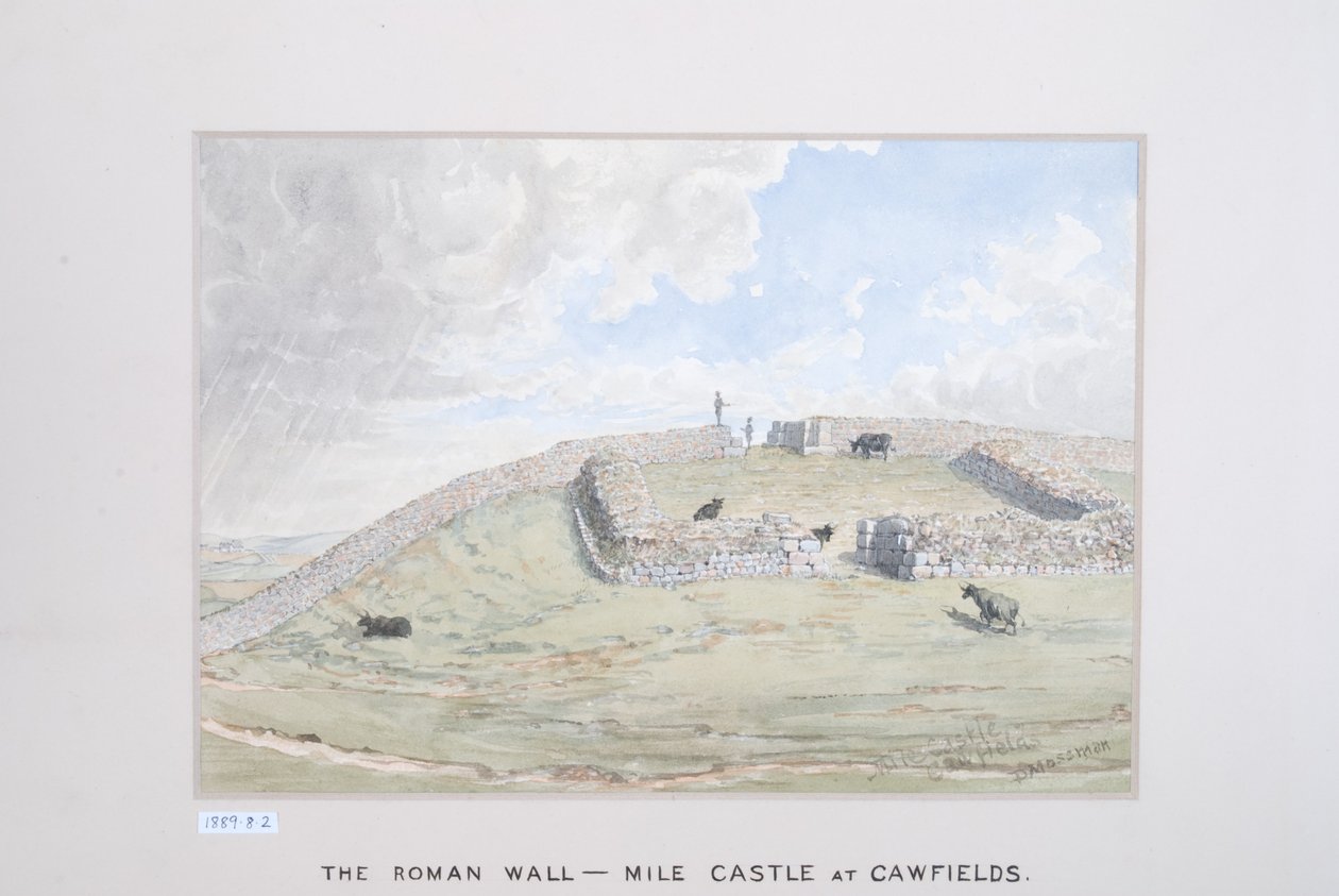 A római fal – Mile kastély Cawfieldsben, 1880-89 (wc papíron) alkotó: David Mossman
