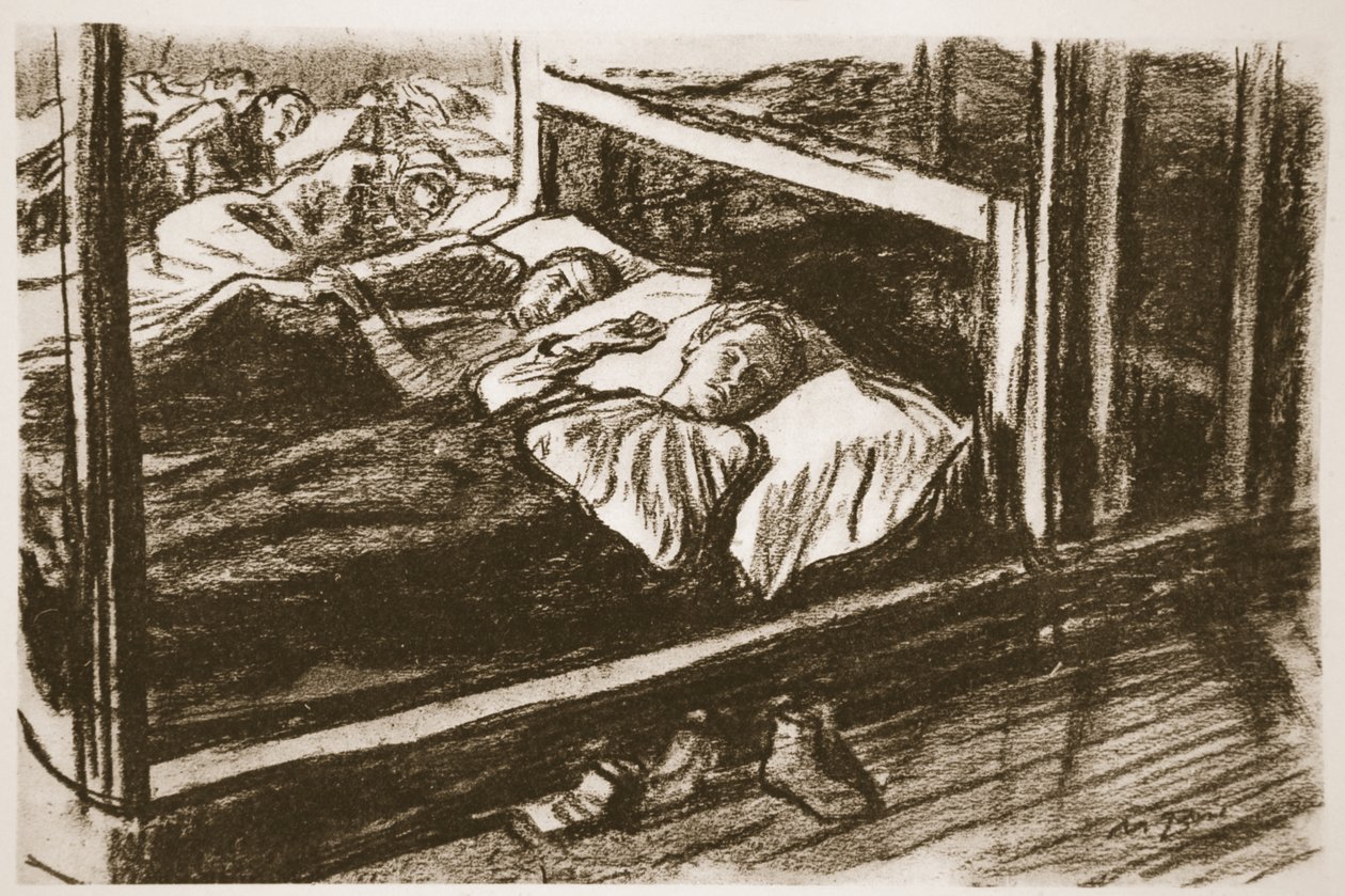 Alvó sebesült a Somme-ról, illusztráció a 